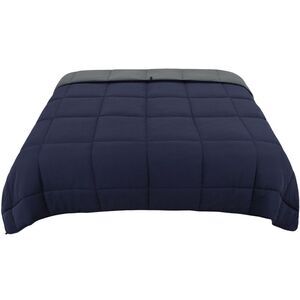 Comforter Quilted Down Alternative Reversible Duvet Insert Dark Gray/Navy TWIN